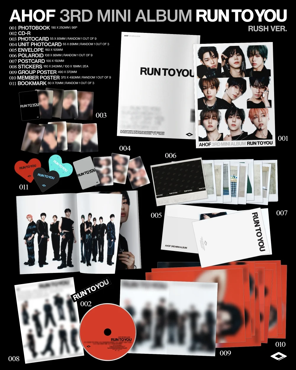 Ahof - 3rd Mini Album RUN TO YOU CD - Image 3