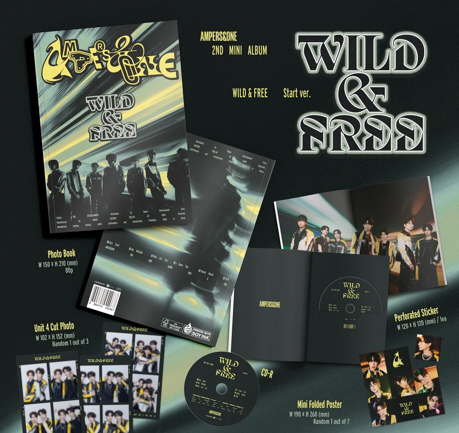 Ampers&one - 2nd Mini Album Wild & Free Start version CD - Image 2