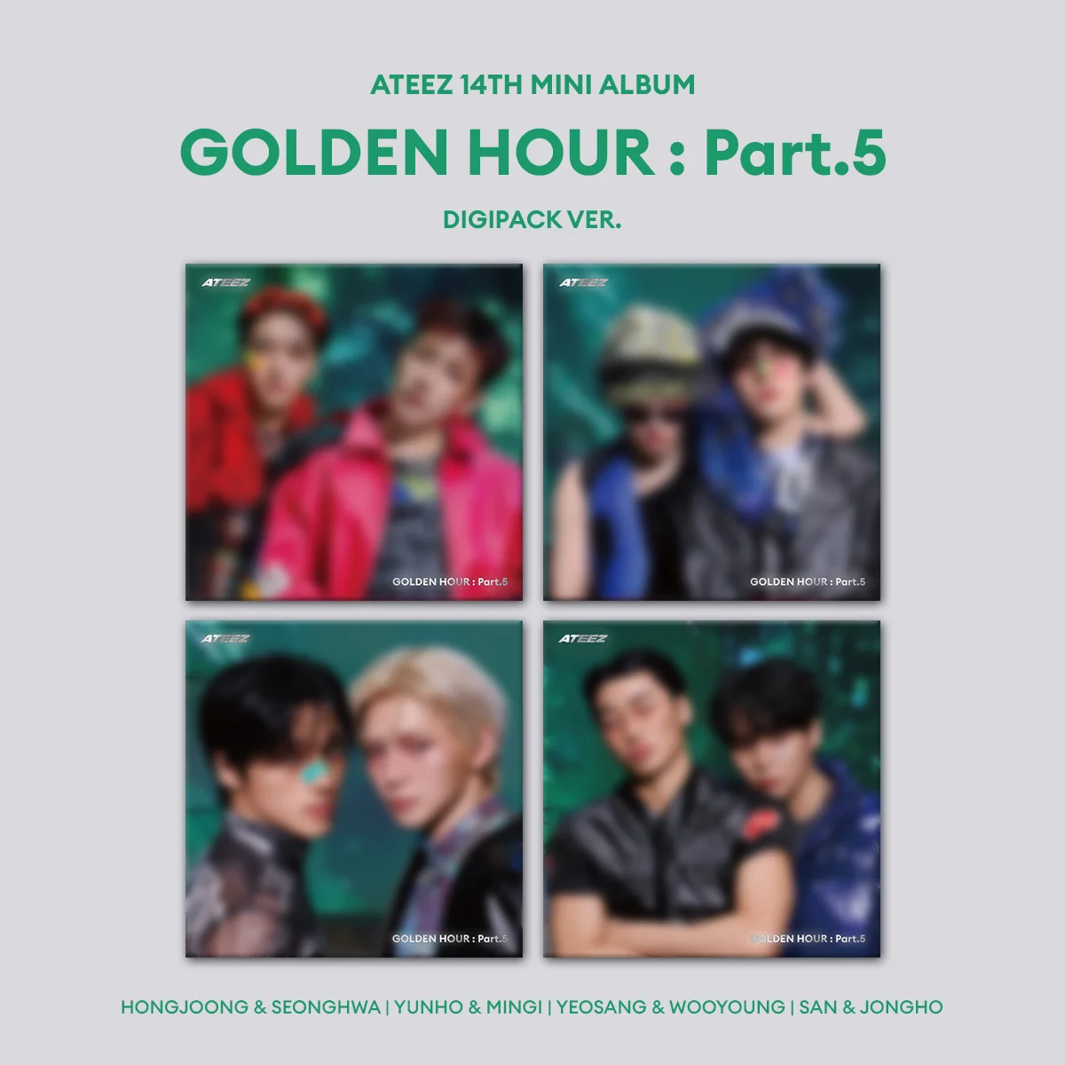 Ateez - 14th Mini Album Golden Hour: Part.5 Digipack Unit ver. CD