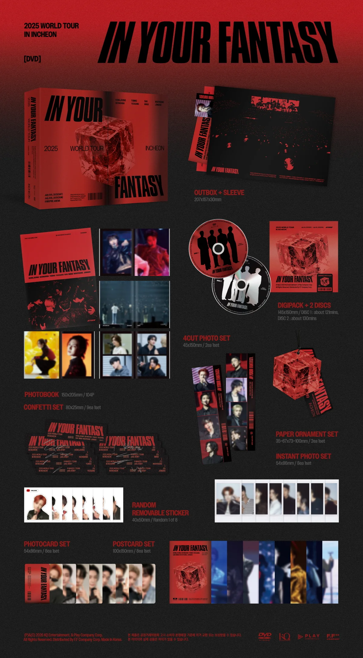 ATEEZ 2025 WORLD TOUR [IN YOUR FANTASY] INCHEON DVD + Pre-Order Gift - Image 2