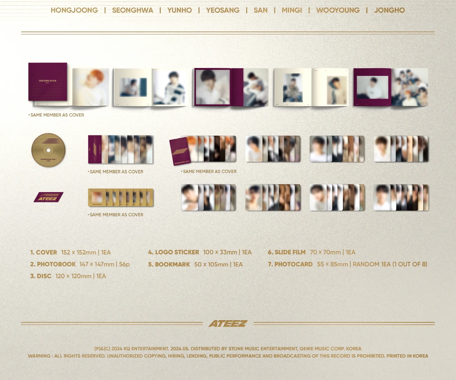 ATEEZ - GOLDEN HOUR : Part.1 [Digipak Ver.] Album - Image 3