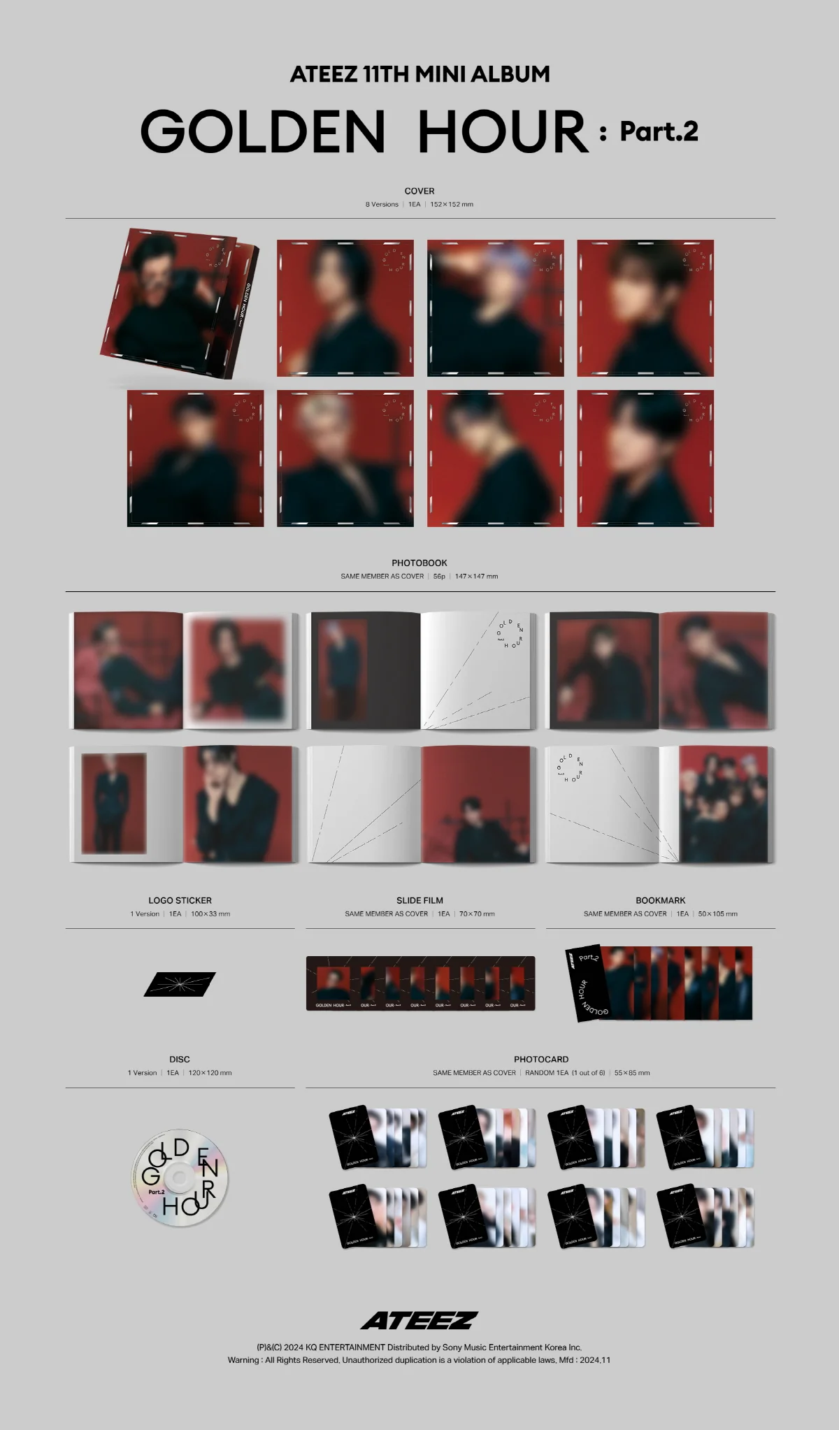 ATEEZ - Golden Hour : Part.2 [Digipack ver.] Album - Image 2