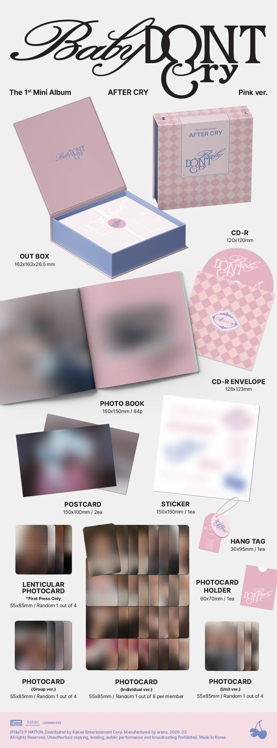 Baby DONT Cry - 1st Mini Album AFTER CRY - Image 2