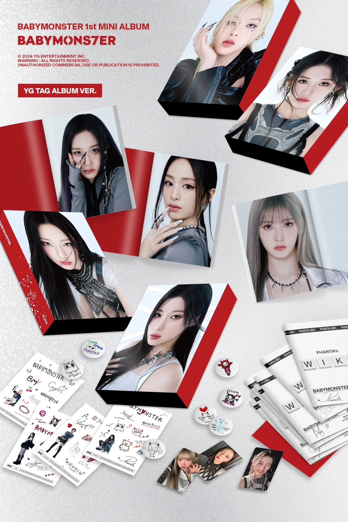 BABYMONSTER - 1st Mini Album BABYMONS7ER YG TAG ALBUM version - Image 2