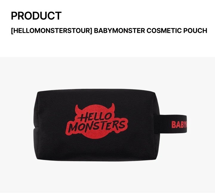 BABYMONSTER HELLO MONSTERS TOUR Official MD - COSMETIC POUCH - Image 2