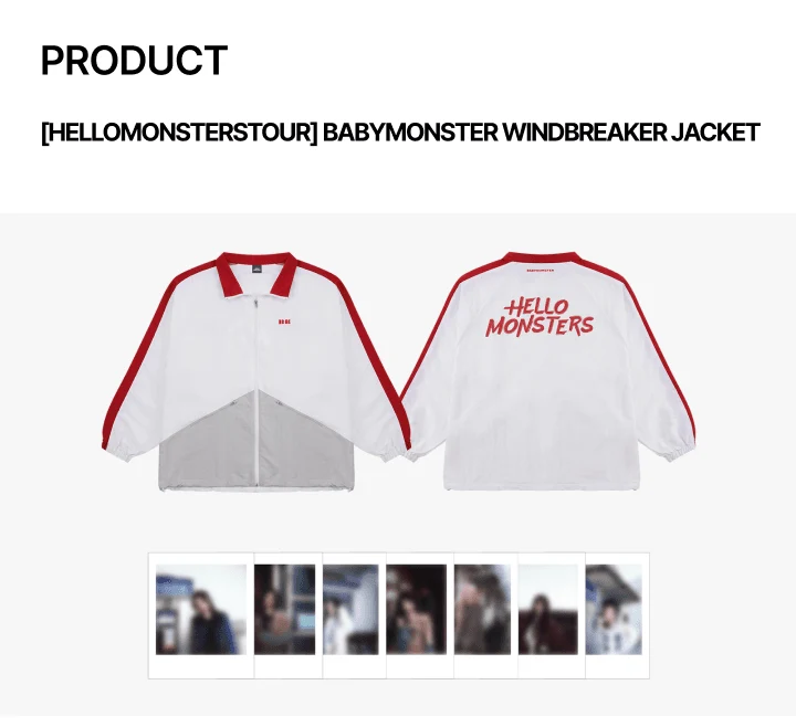 BABYMONSTER HELLO MONSTERS TOUR Official MD - WINDBREAKER JACKET - Image 2