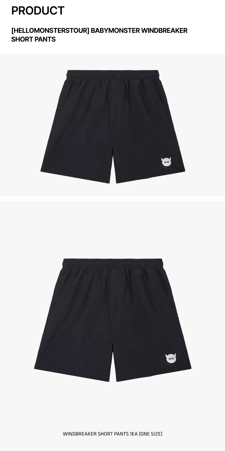 BABYMONSTER HELLO MONSTERS TOUR Official MD - WINDBREAKER SHORT PANTS - Image 2