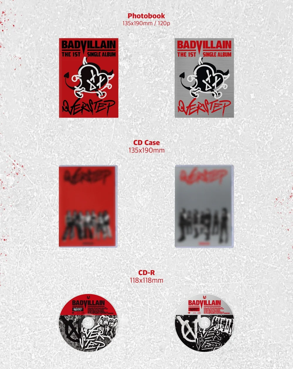 BADVILLAIN - 1st Single Album Overstep CD - Image 3
