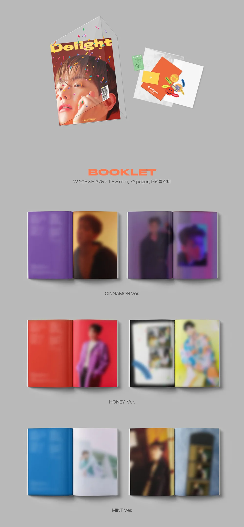 BAEKHYUN - Delight (2nd Mini Album) CD (Random ver.) - Image 3