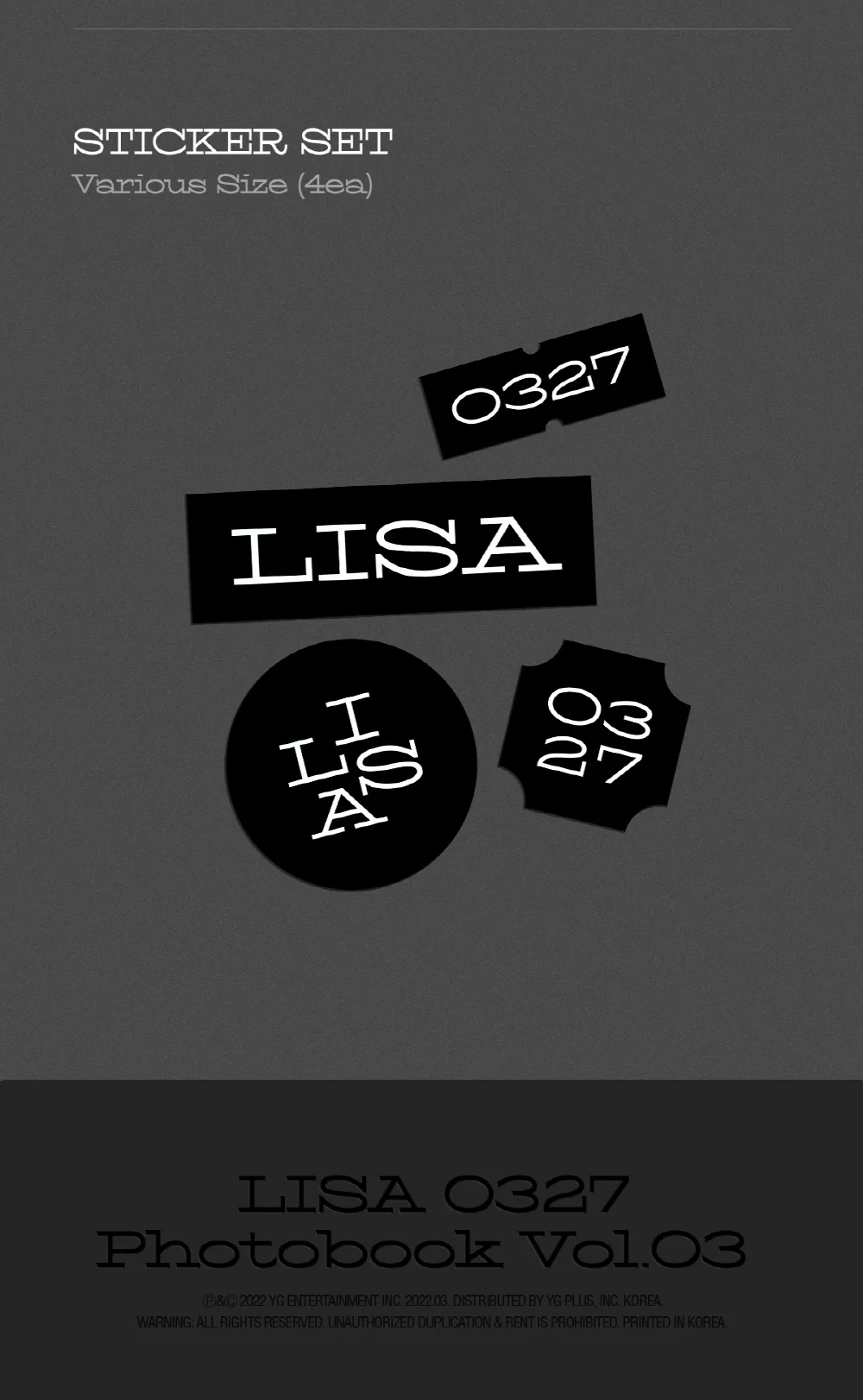 BLACKPINK LISA - LISA 0327 PHOTOBOOK VOL.03 +Extra Photocards Set - Image 5