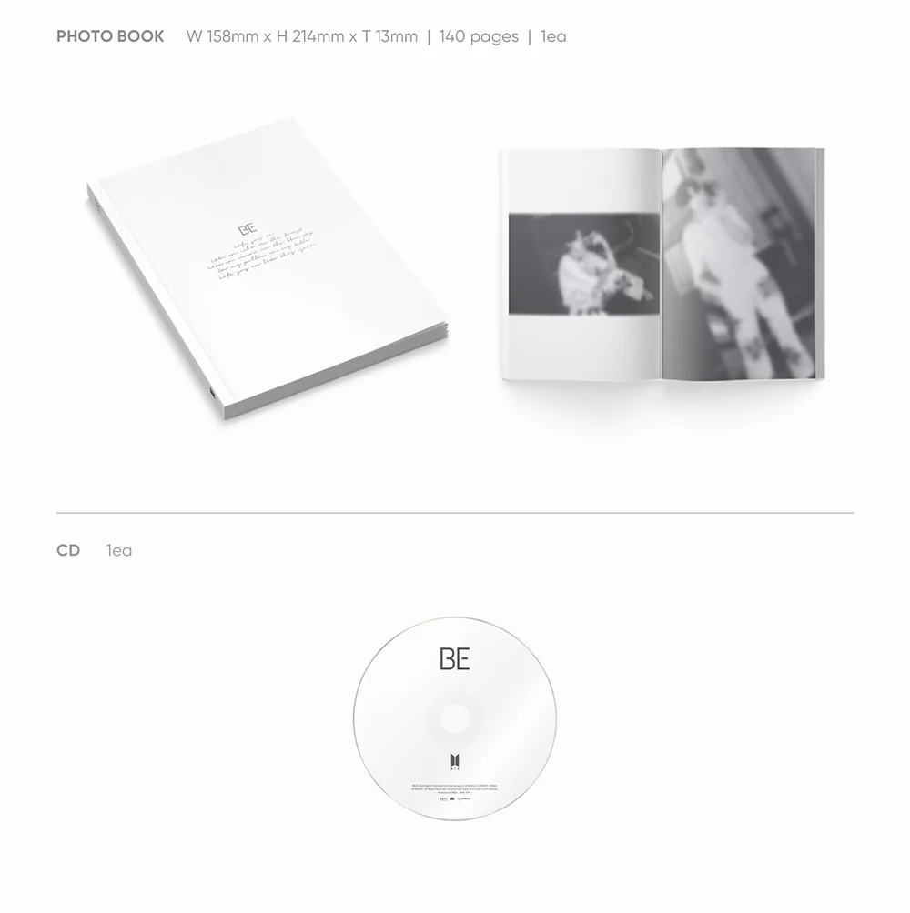 BTS - BE (Essential Edition) Album+Extra Hologram Photocards Set - Image 3