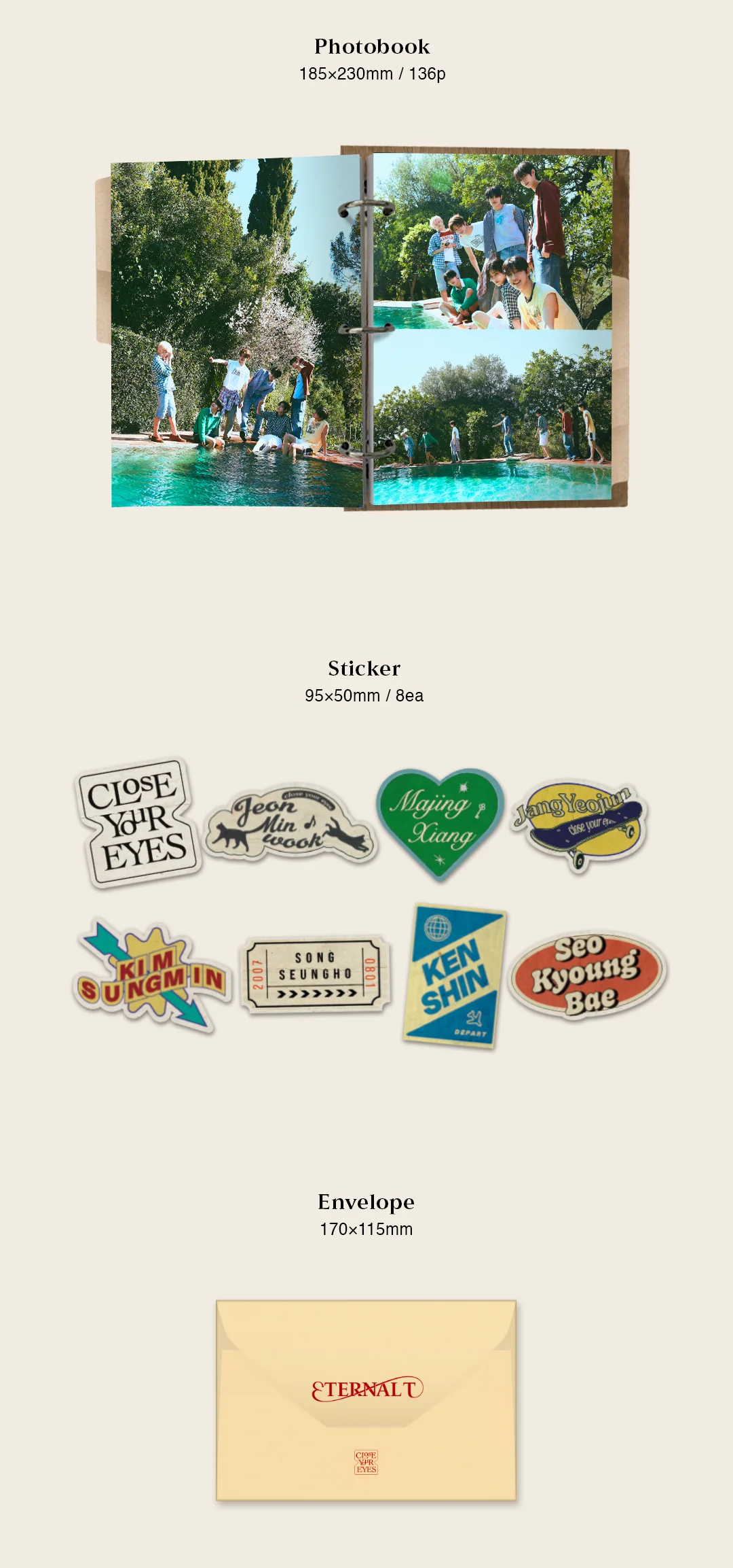CLOSE YOUR EYES - 1st Mini Album ETERNALT [PHOTOBOOK Ver.] - Image 3