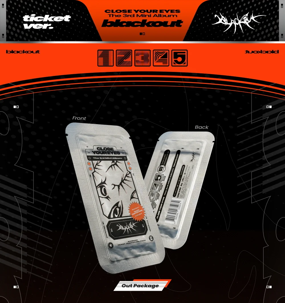 CLOSE YOUR EYES - 3rd Mini Album blackout [ticket ver.] - Image 2