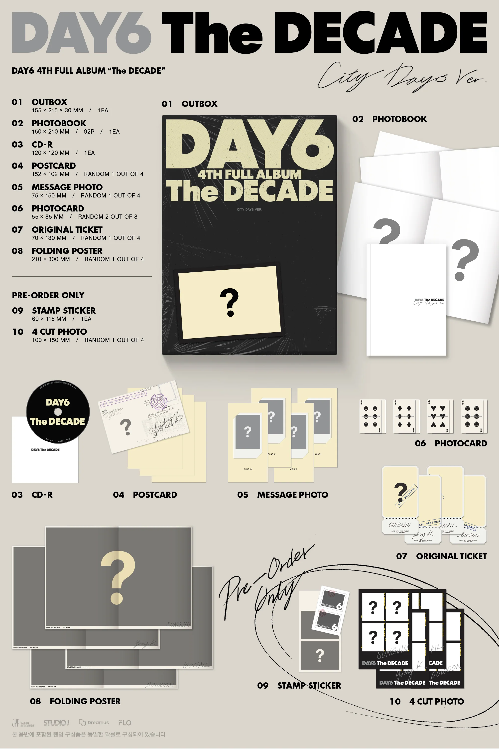 Day6 - Vol.4 The Decade Standard Edition CD+Pre-Order Gift - Image 4