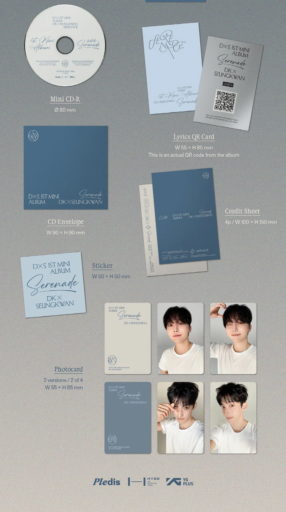 Dk X Seungkwan - 1st Mini Album Serenade Compact Random version CD - Image 3