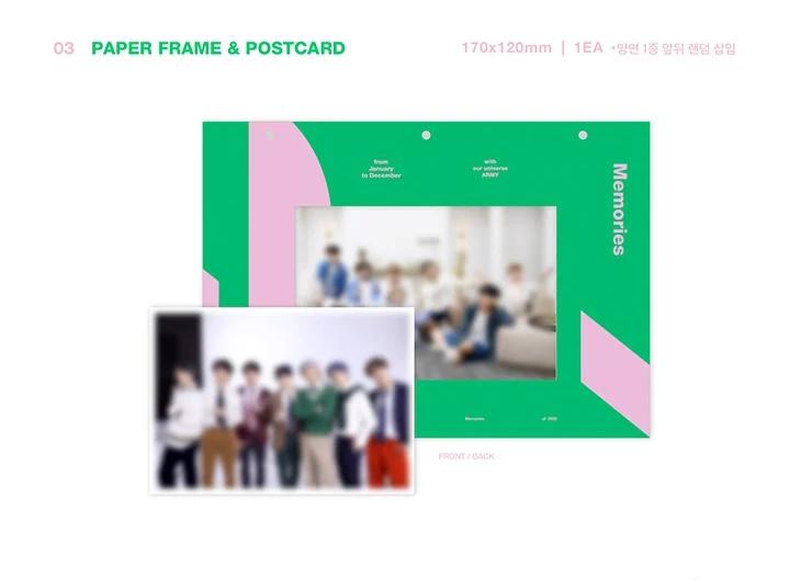 [REISSUE] BTS Memories of 2020 DVD+Extra Photocard Set - Image 4