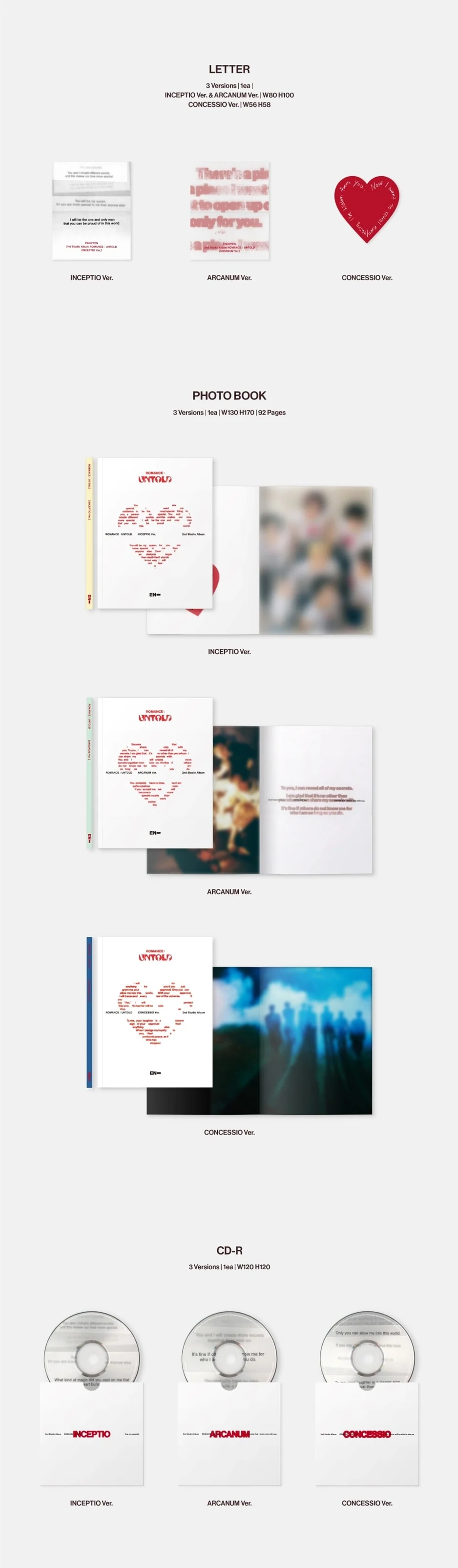 ENHYPEN - 2nd Studio Album Romance : Untold [3 versions SET] - Image 4