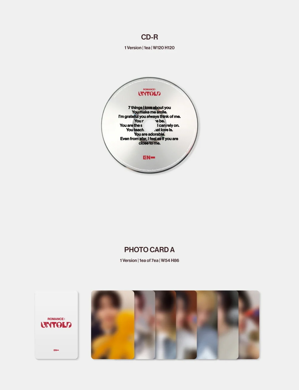 ENHYPEN - ROMANCE : UNTOLD [ENGENE ver.] Album - Image 5