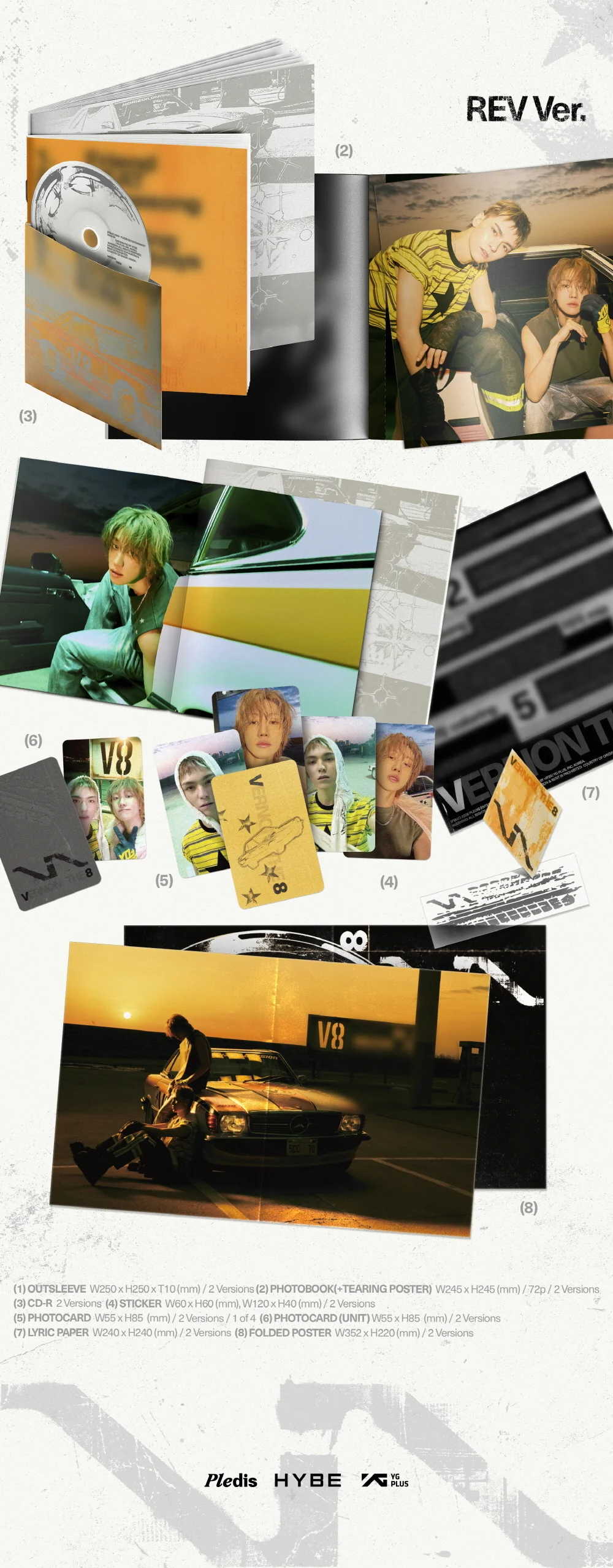 [EXCLUSIVE POB] V8 Seventeen - 1st Mini Album V8 CD+Pre-Order Gift - Image 2