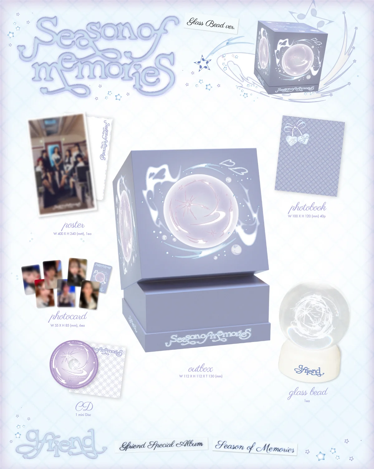 [2nd Stock] G-FRIEND GFRIEND - Season of Memories [Glass Bead ver.] Special Album - Image 2