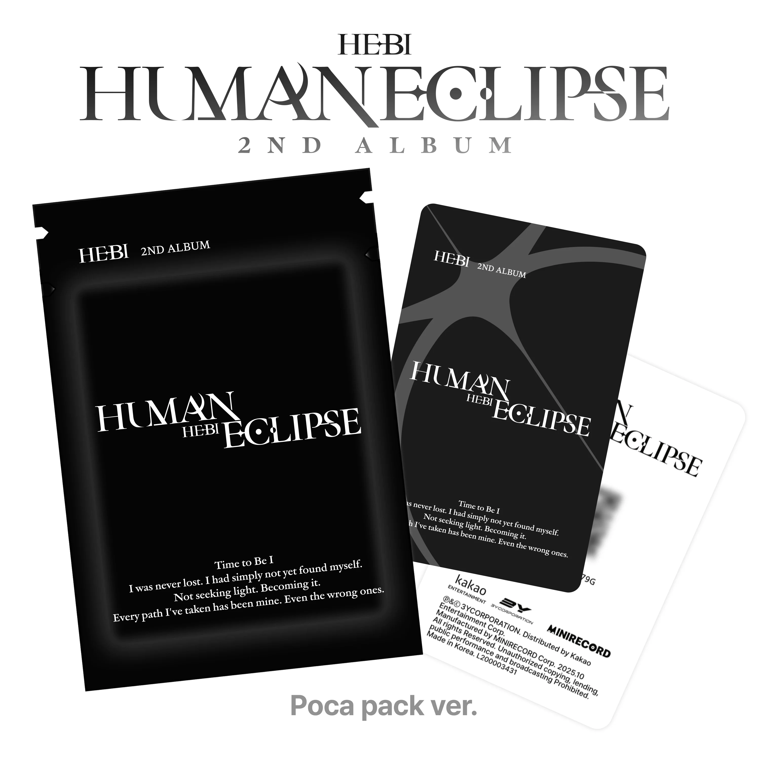 Hebi - 2nd Mini Album Human Eclipse Poca pack version