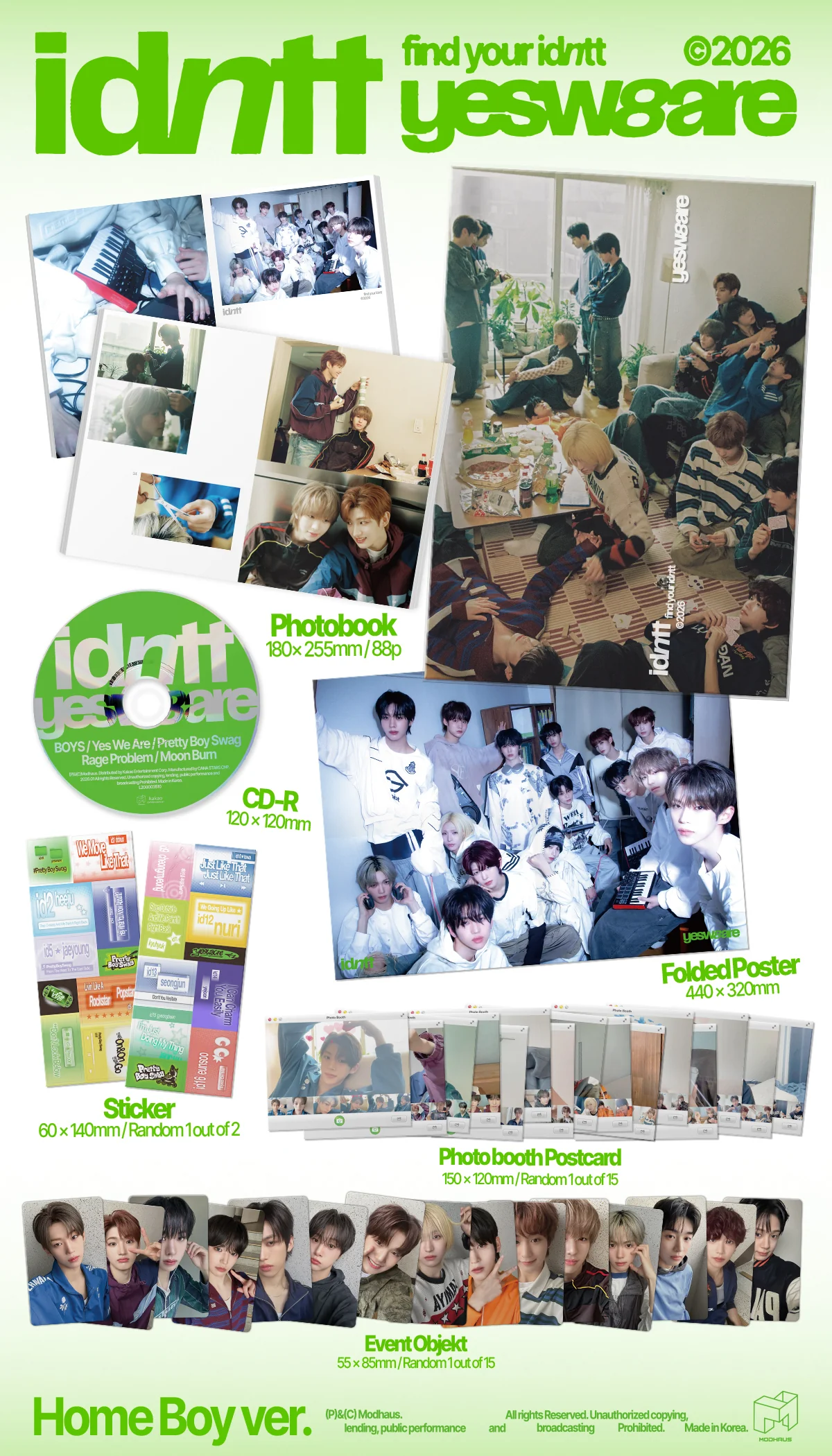 idntt - Mini Album yesweare (Street Boy / Home Boy) CD - Image 5