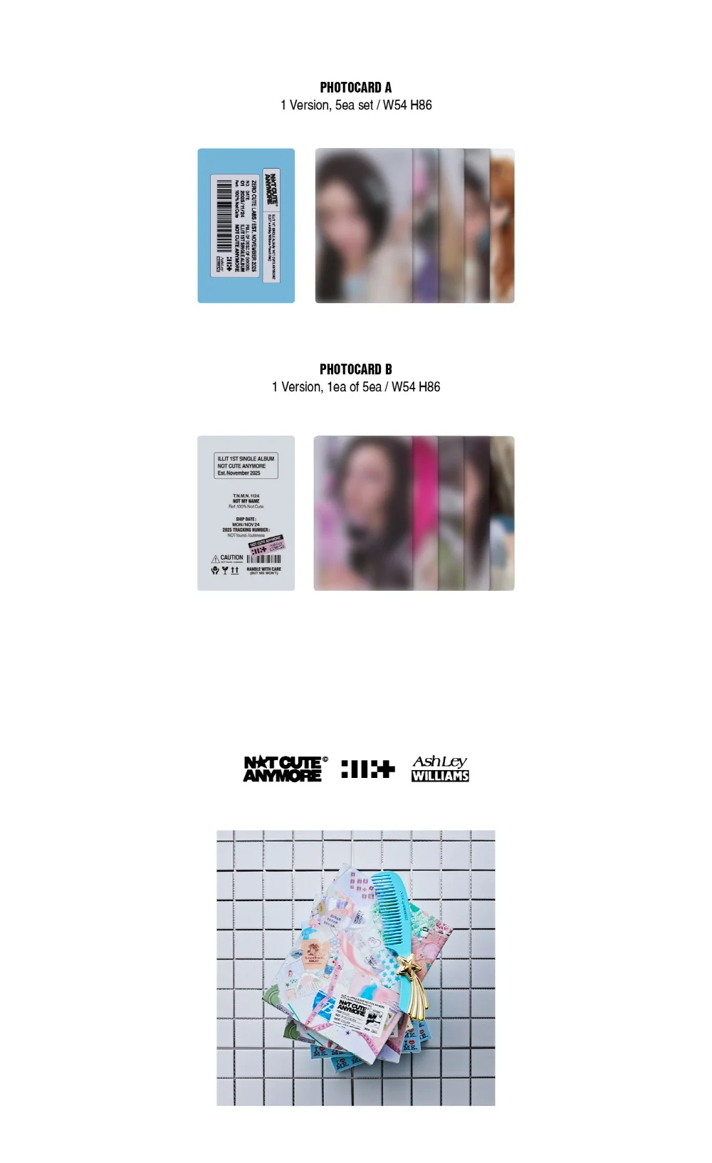 ILLIT - 1st Single Album NOT CUTE ANYMORE [ILLIT x Ashley Williams Pouch Ver.] - Image 5
