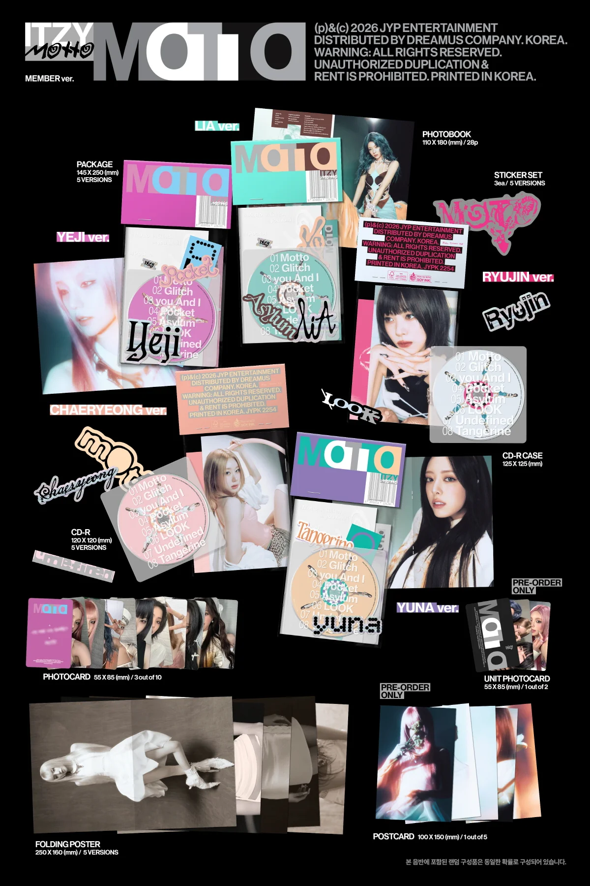 ITZY - Motto [MEMBER Ver.] 12th Mini Album+Pre-Order Gift - Image 2