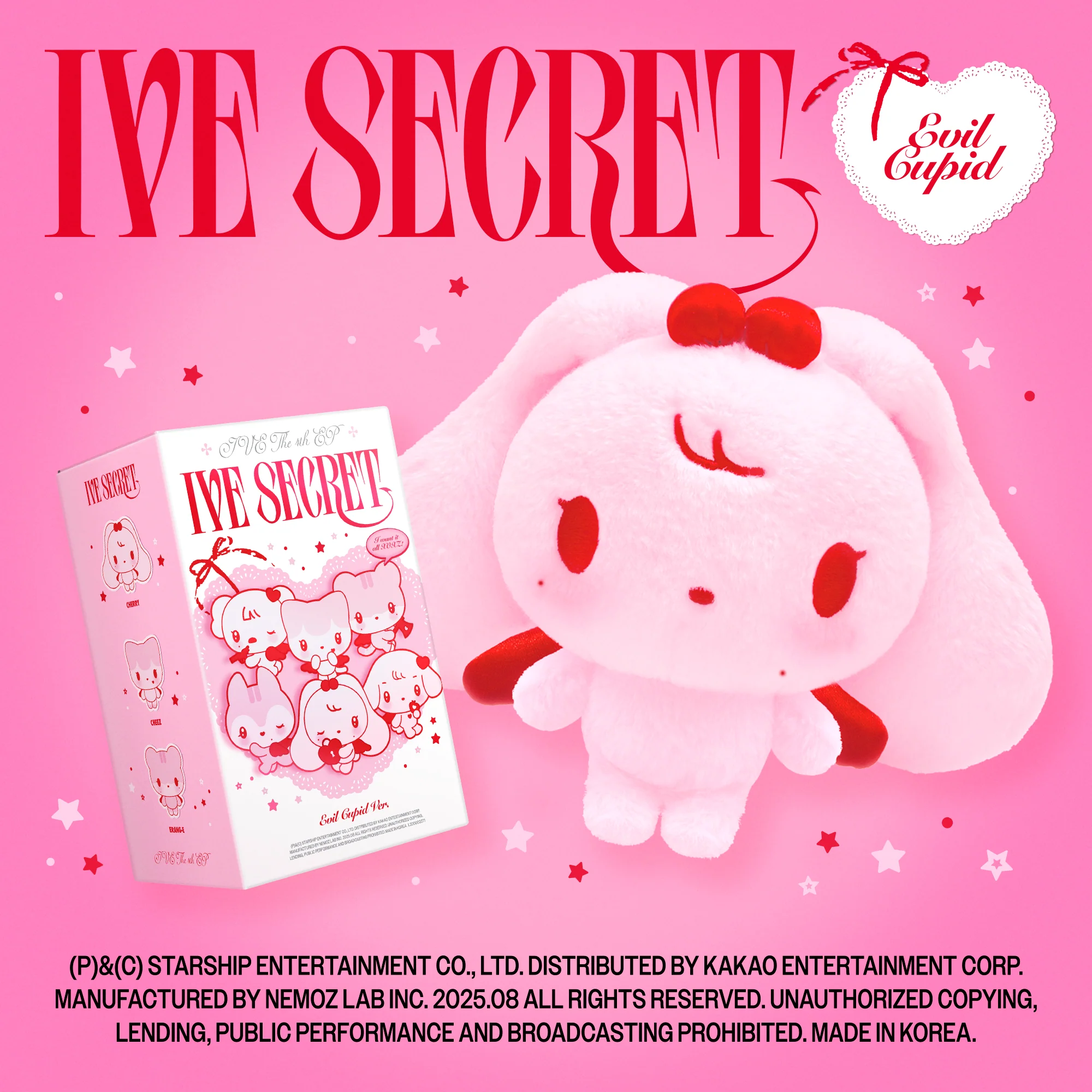 Ive - 4th EP Ive Secret Evil Cupid version Platform Album+Extra Photocards Set
