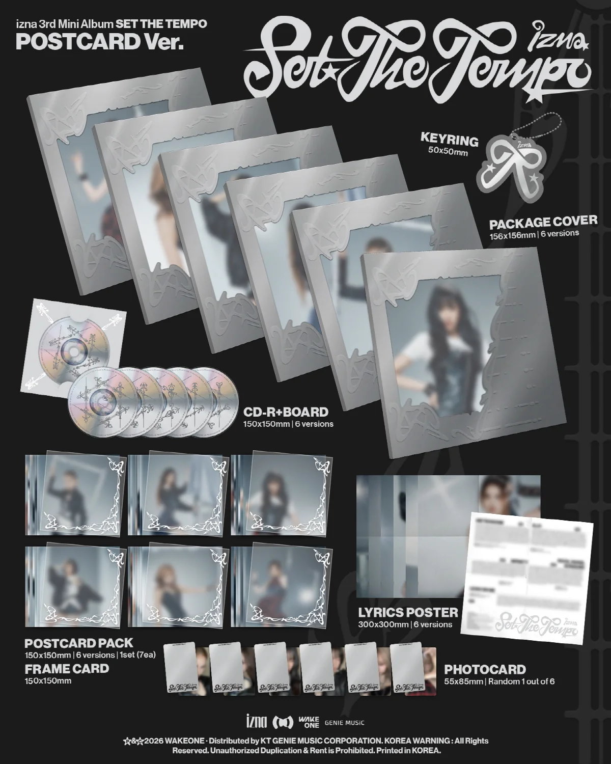 izna - 3rd Mini Album SET THE TEMPO [POSTCARD Ver.] - Image 2
