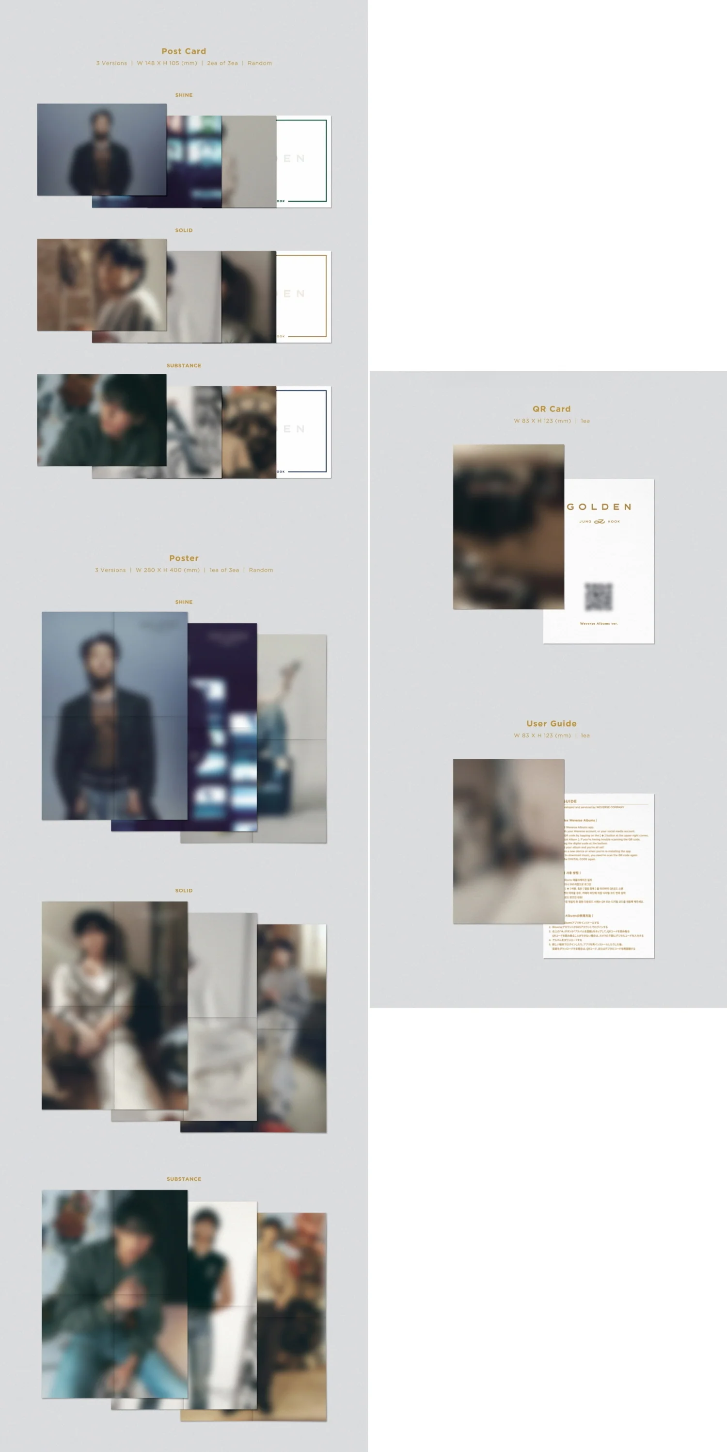 JUNGKOOK BTS - Solo Album GOLDEN [3 Ver. + Weverse Album Ver. SET] - Image 4