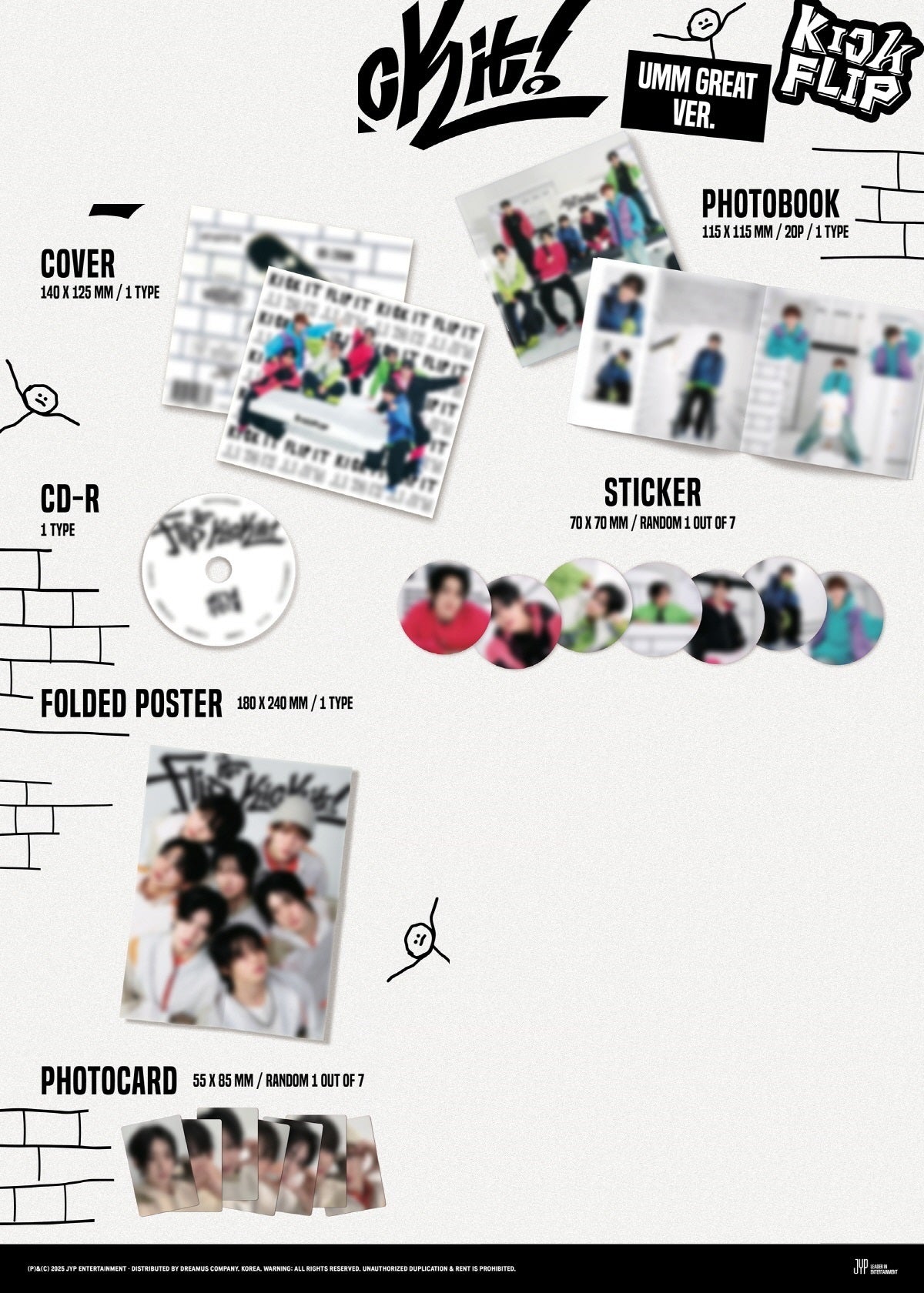 KickFlip - Flip it, Kick it! [Umm Great ver.] 1st Mini Album - Image 2