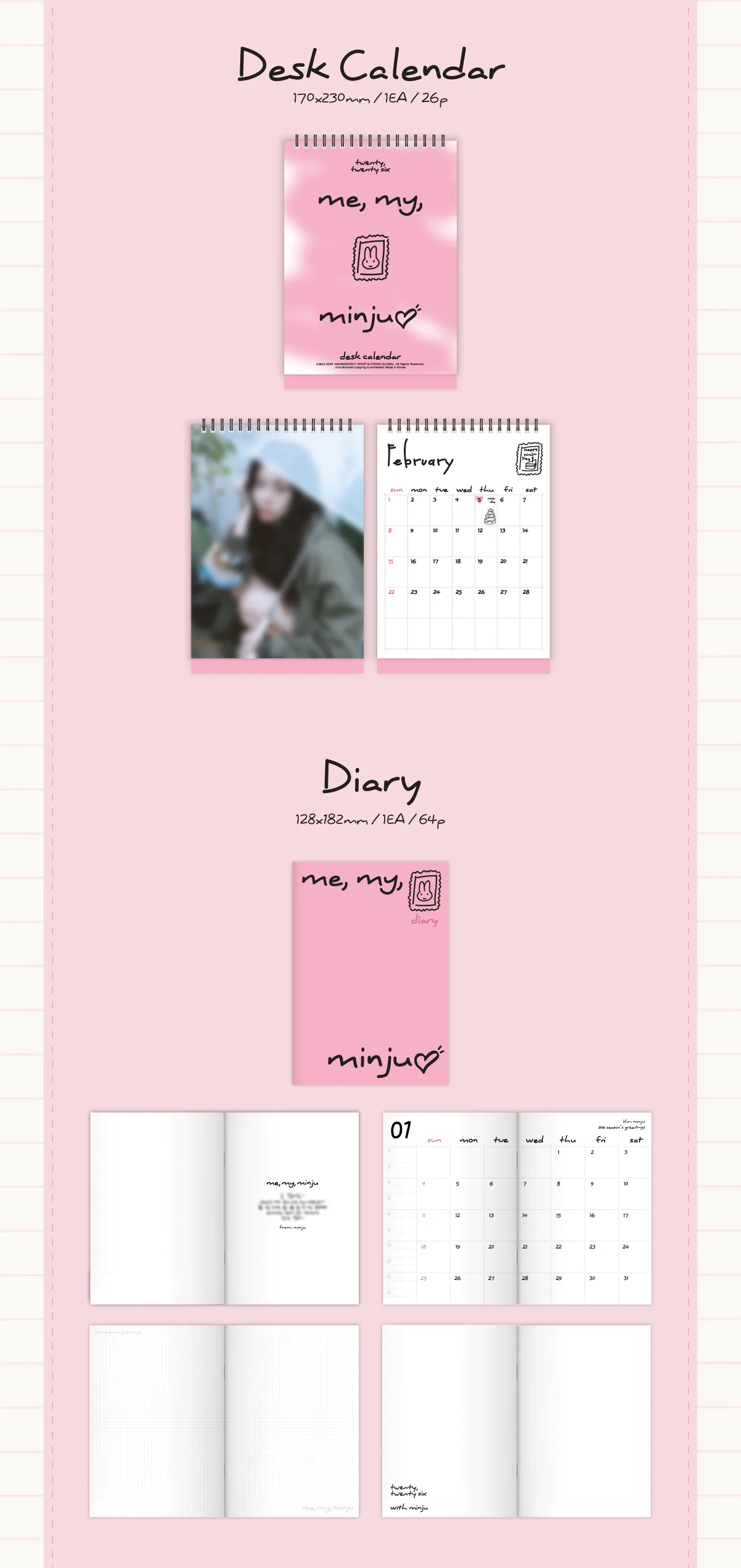 Kim Min Ju 2026 Season's Greetings Me My Minju+Pre-Order Gift - Image 5