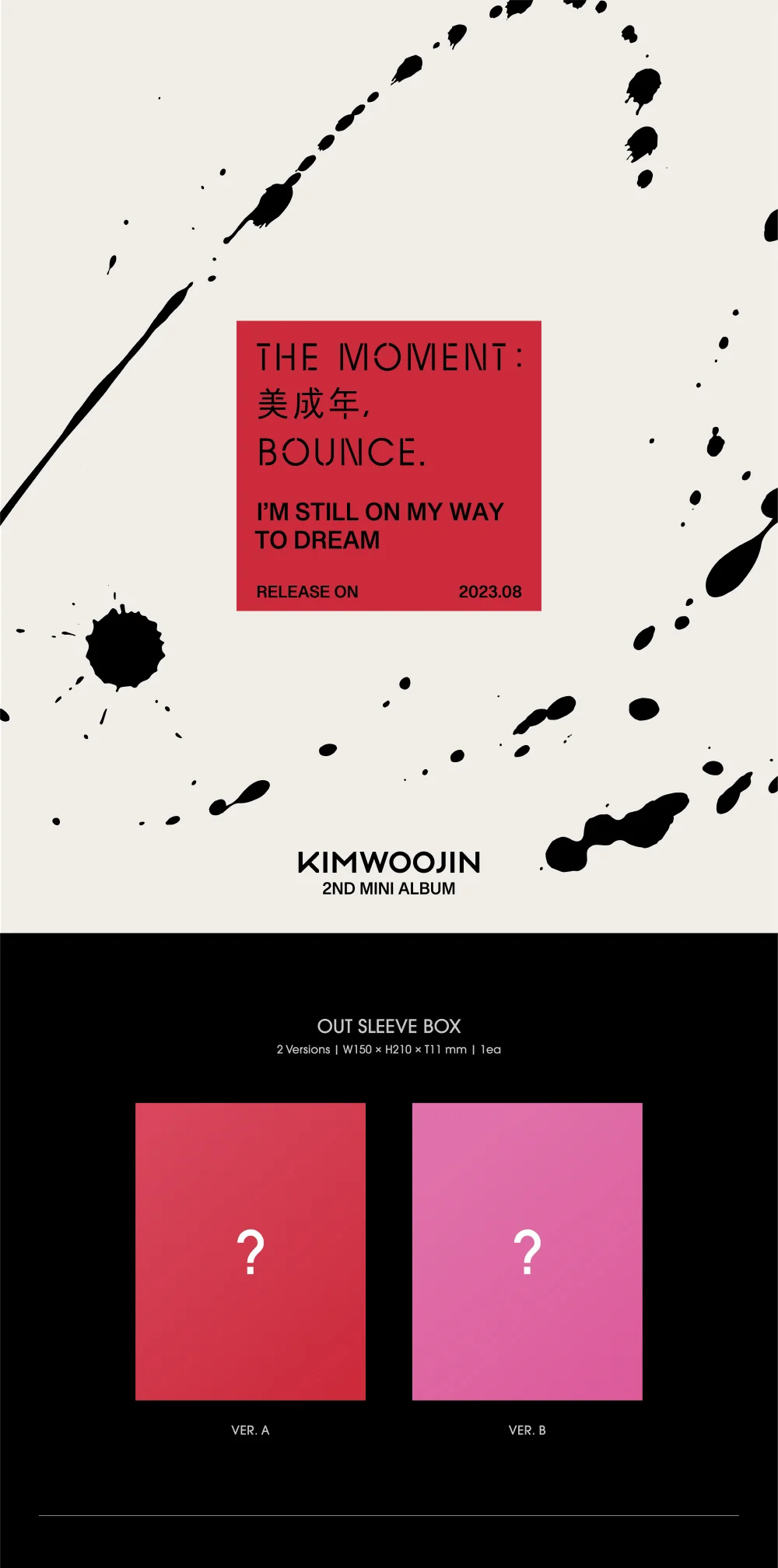 KIM WOO JIN - The moment : 美成年, Bounce. CD - Image 2