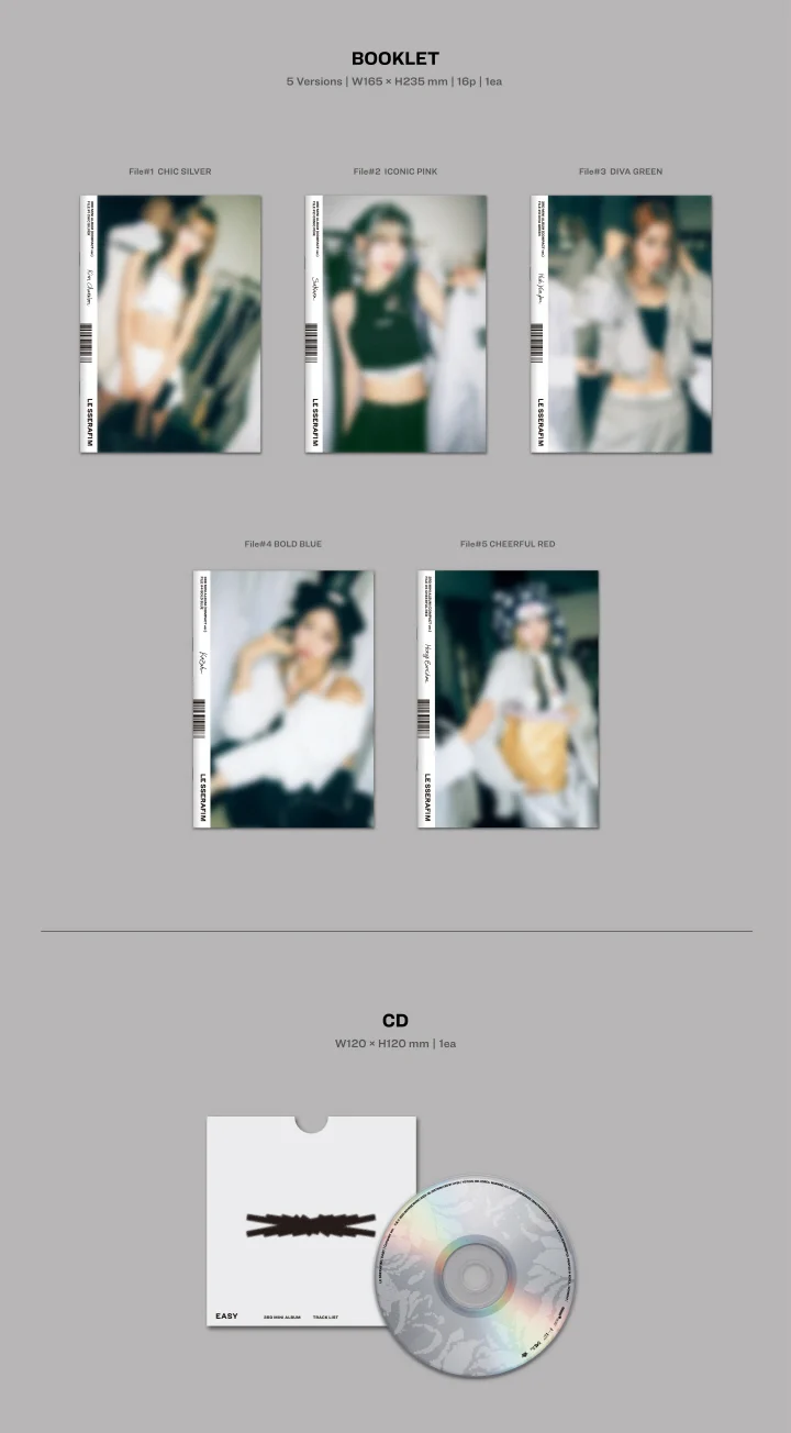 LE SSERAFIM - 3rd Mini Album EASY Compact version CD - Image 3