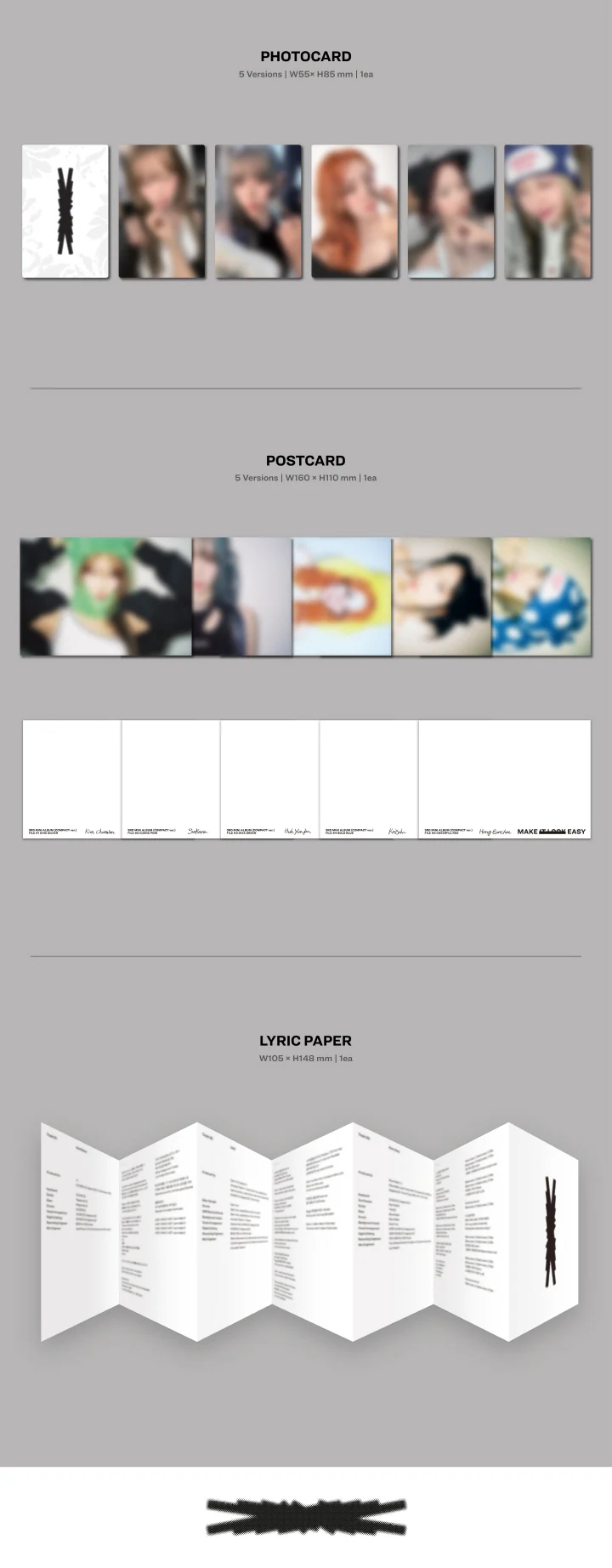 LE SSERAFIM - 3rd Mini Album EASY Compact version CD - Image 4