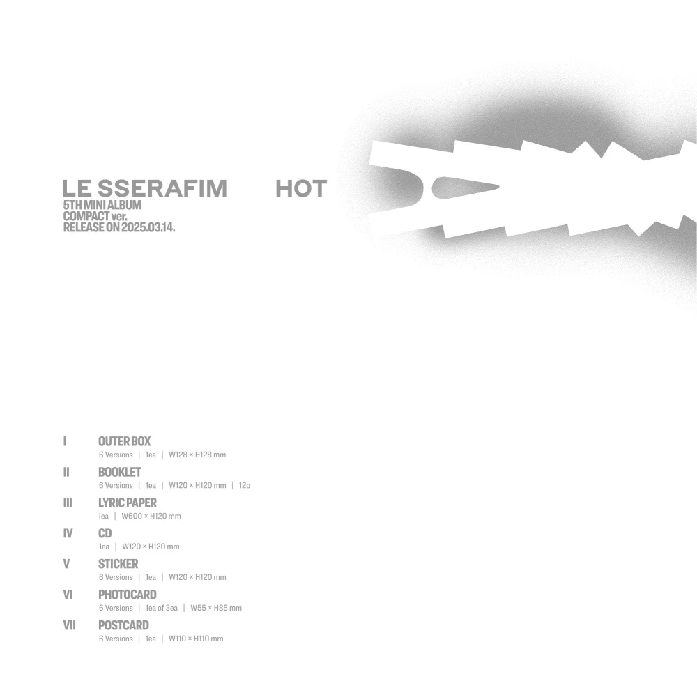 LE SSERAFIM - HOT [COMPACT ver.] 5th Mini Album - Image 2