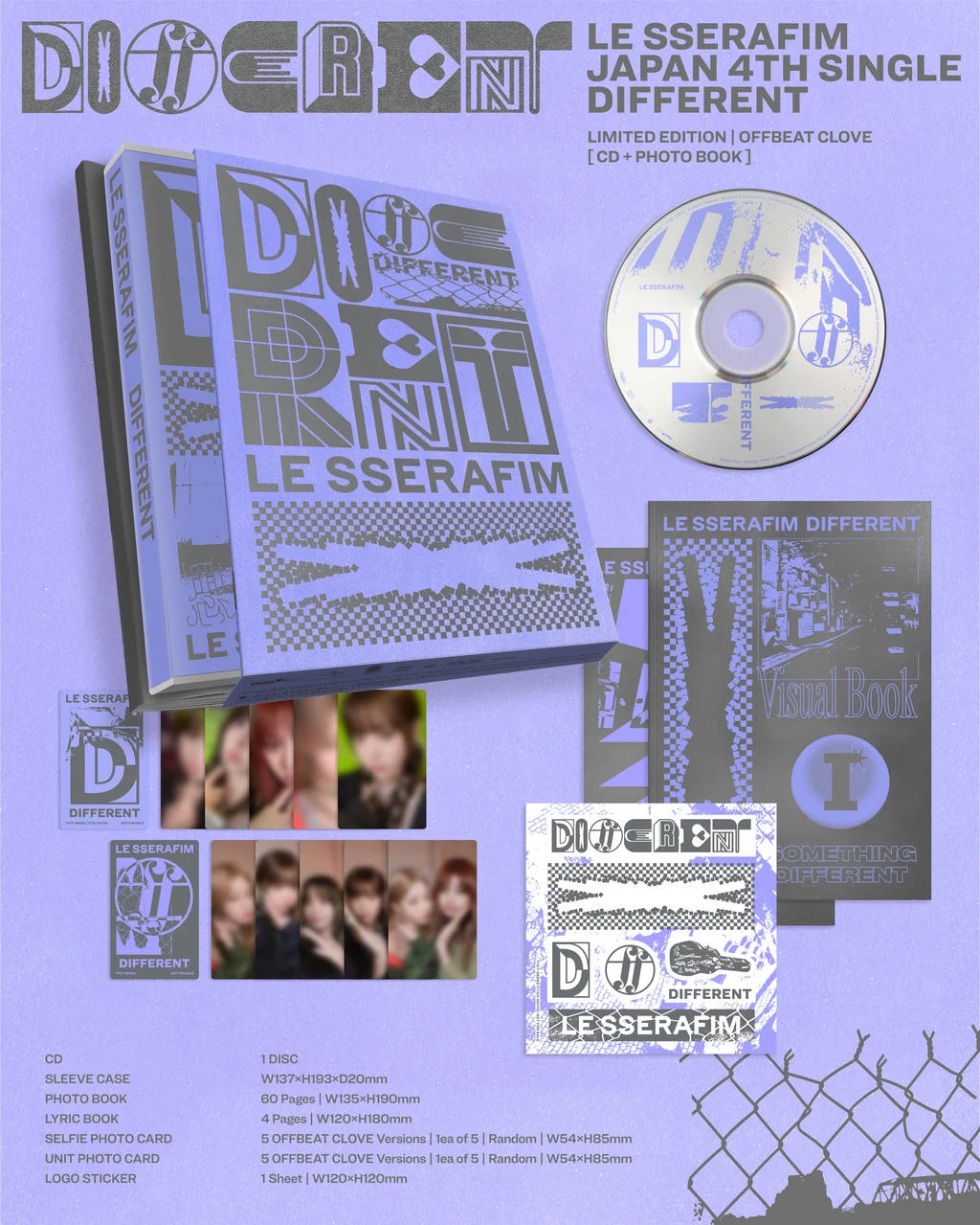 LE SSERAFIM - JAPAN 4th Single DIFFERENT [Limited Edition Type A] - Image 2