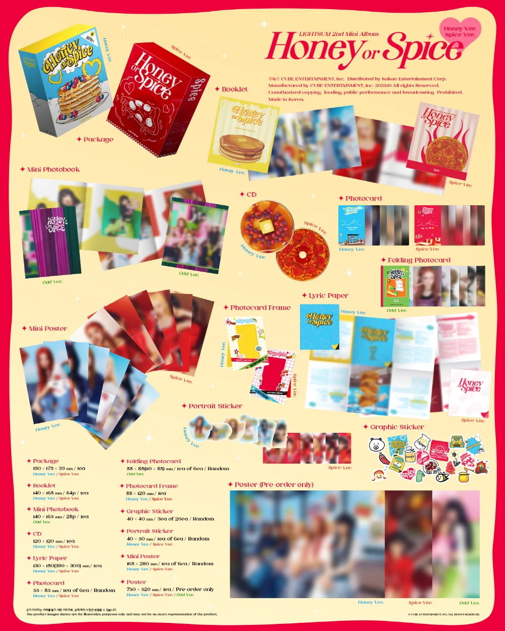LIGHTSUM - Honey or Spice (2nd Mini Album) CD - Image 2