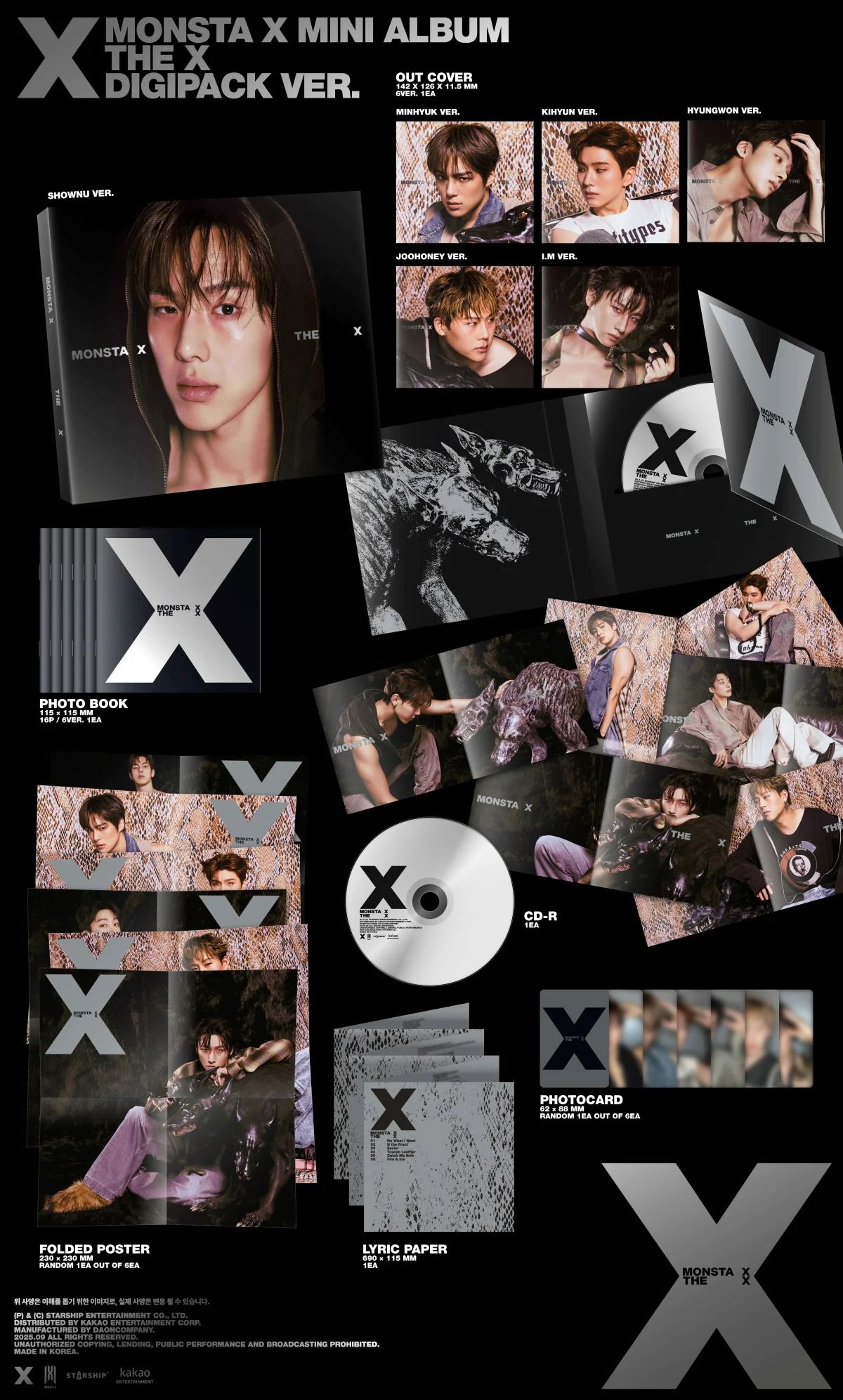 Monsta X - 13th Mini Album The X Digipack Limited version CD - Image 2