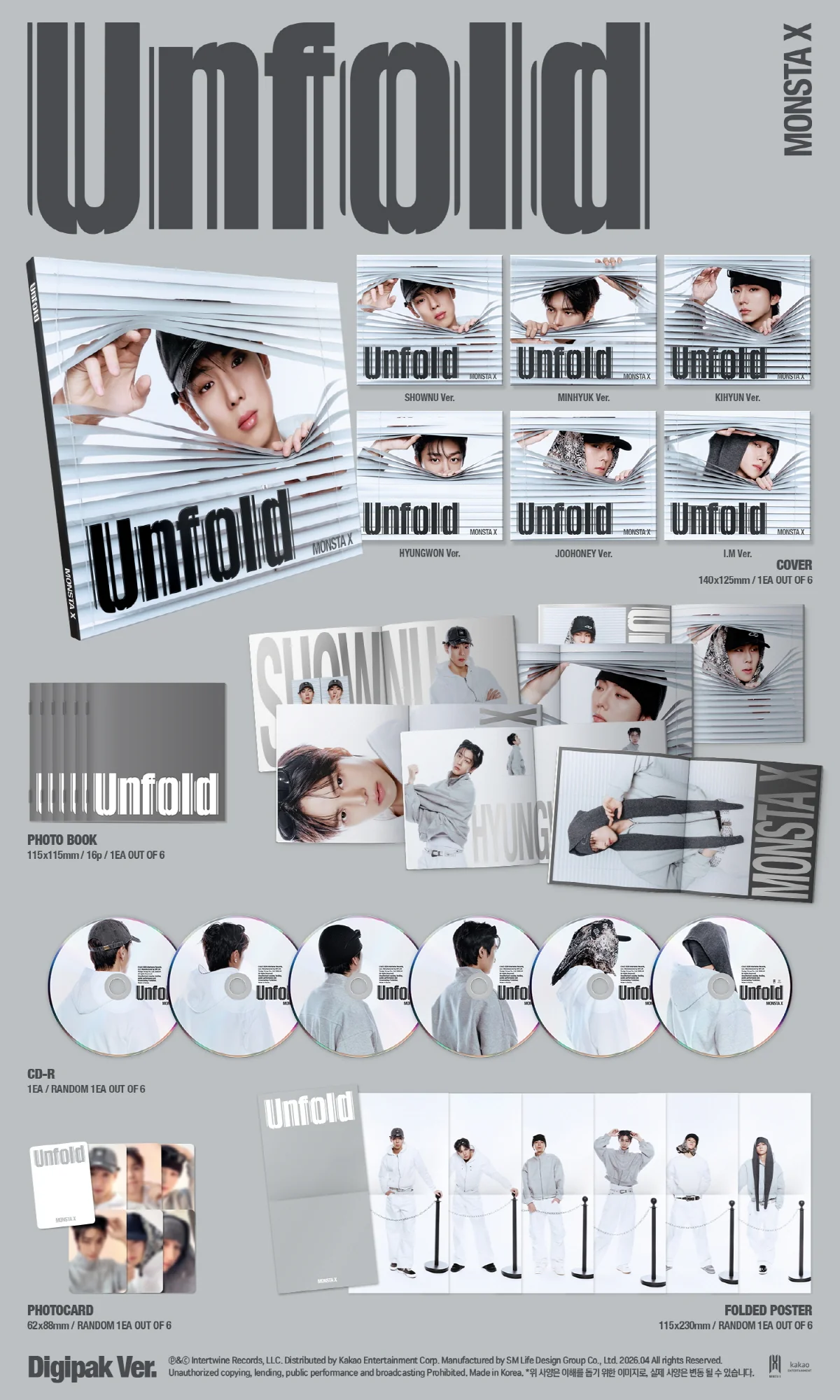 MONSTA X - US Studio Album Unfold [DIGIPACK Ver.] - Image 2