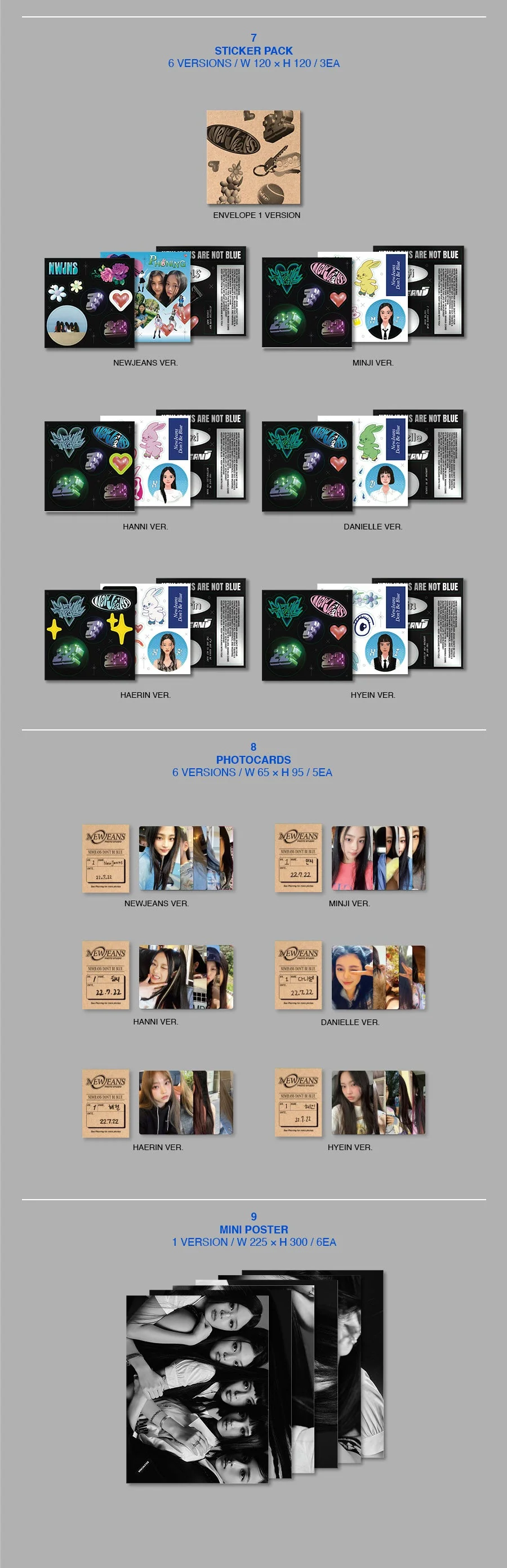 NewJeans - NewJeans 1st EP 'New Jeans' Bluebook ver. CD [6 Cover Set.] - Image 6