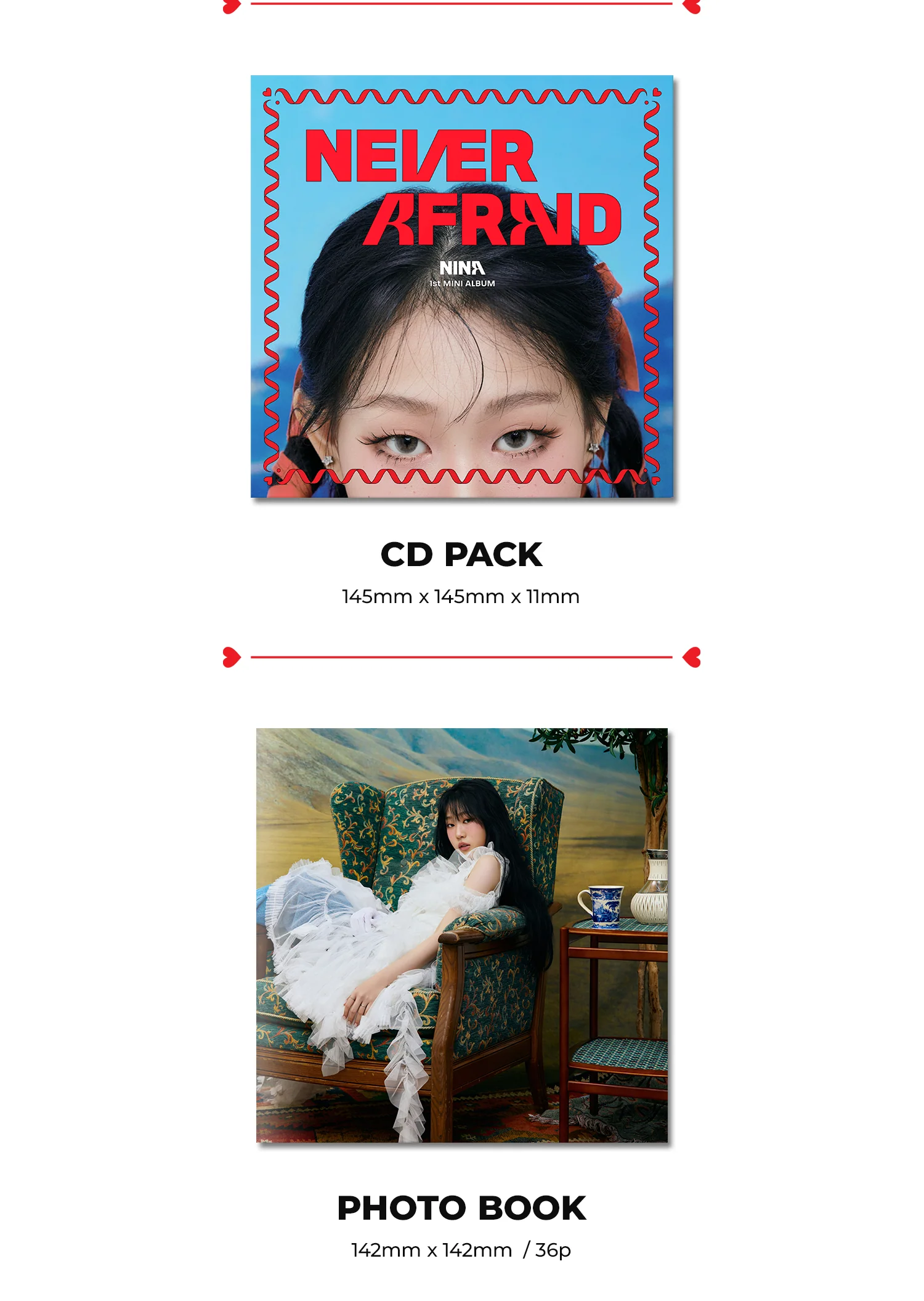 Nina - 1st Mini Album Never Afraid CD - Image 4
