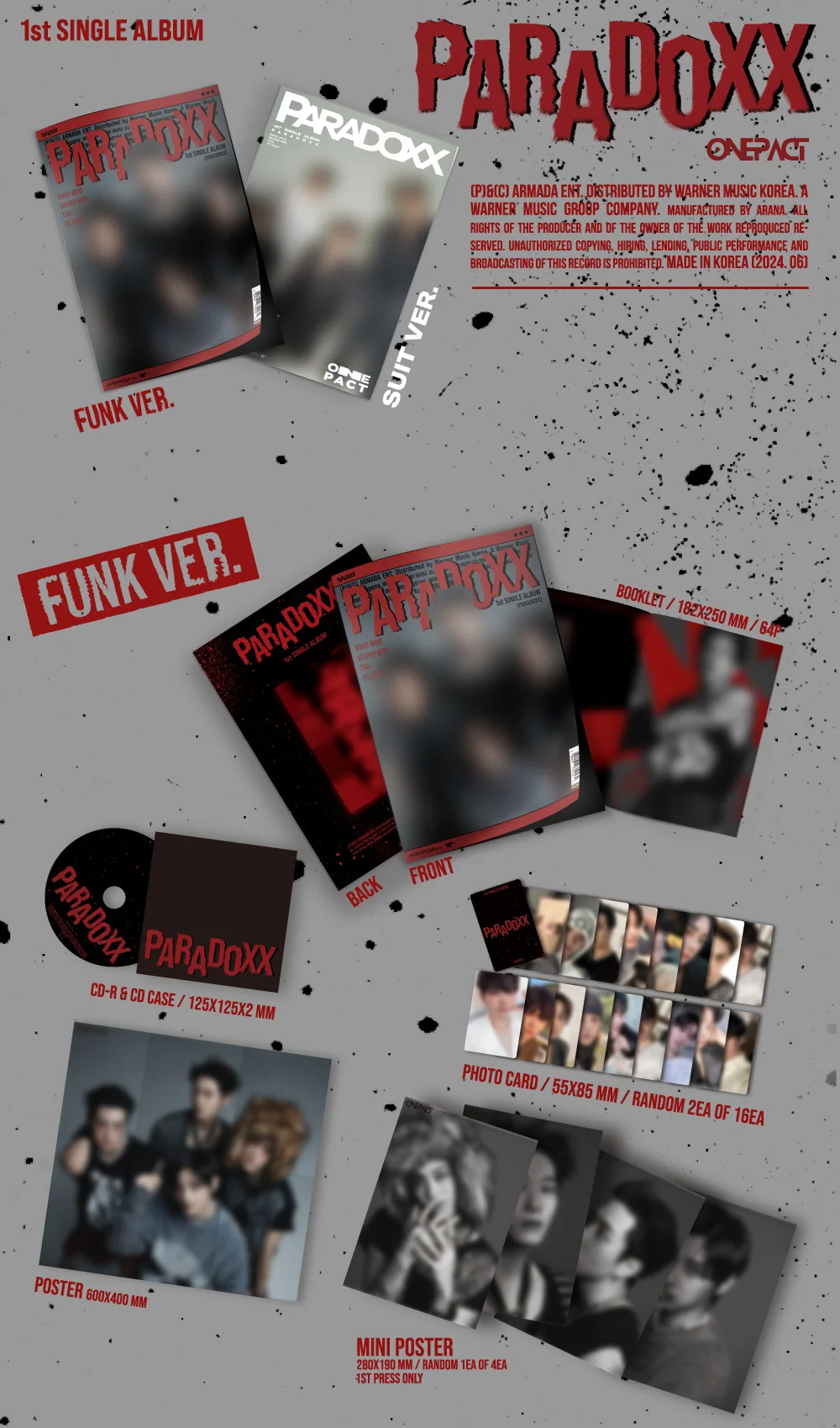 ONE PACT - 1st Single Album PARADOXX - Image 2