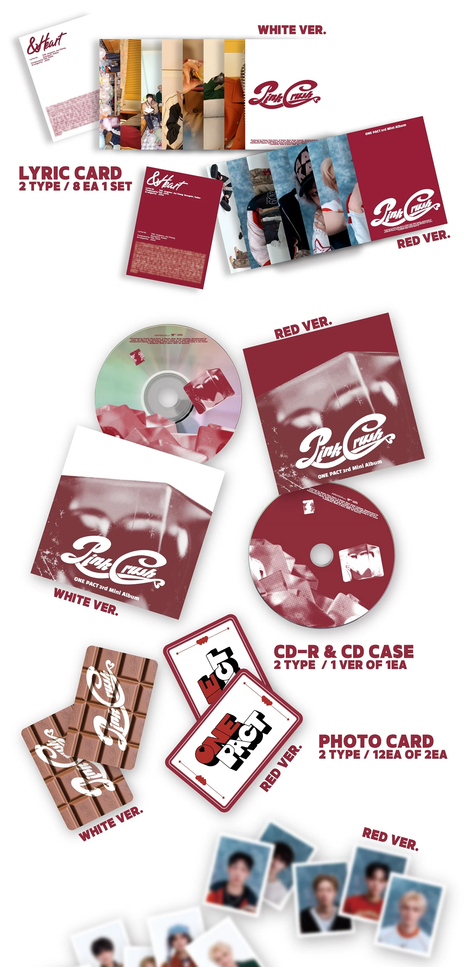 One Pact - 3rd Single Album Pink Crush CD - Image 3