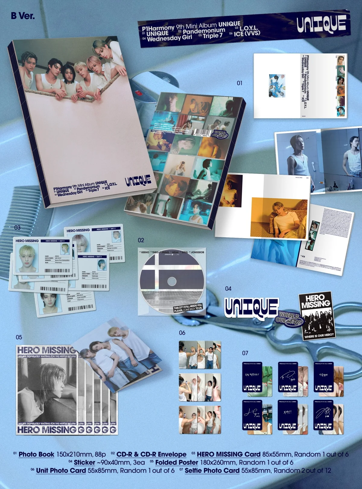 P1Harmony - 9th Mini Album UNIQUE [Photobook Ver.] - Image 3