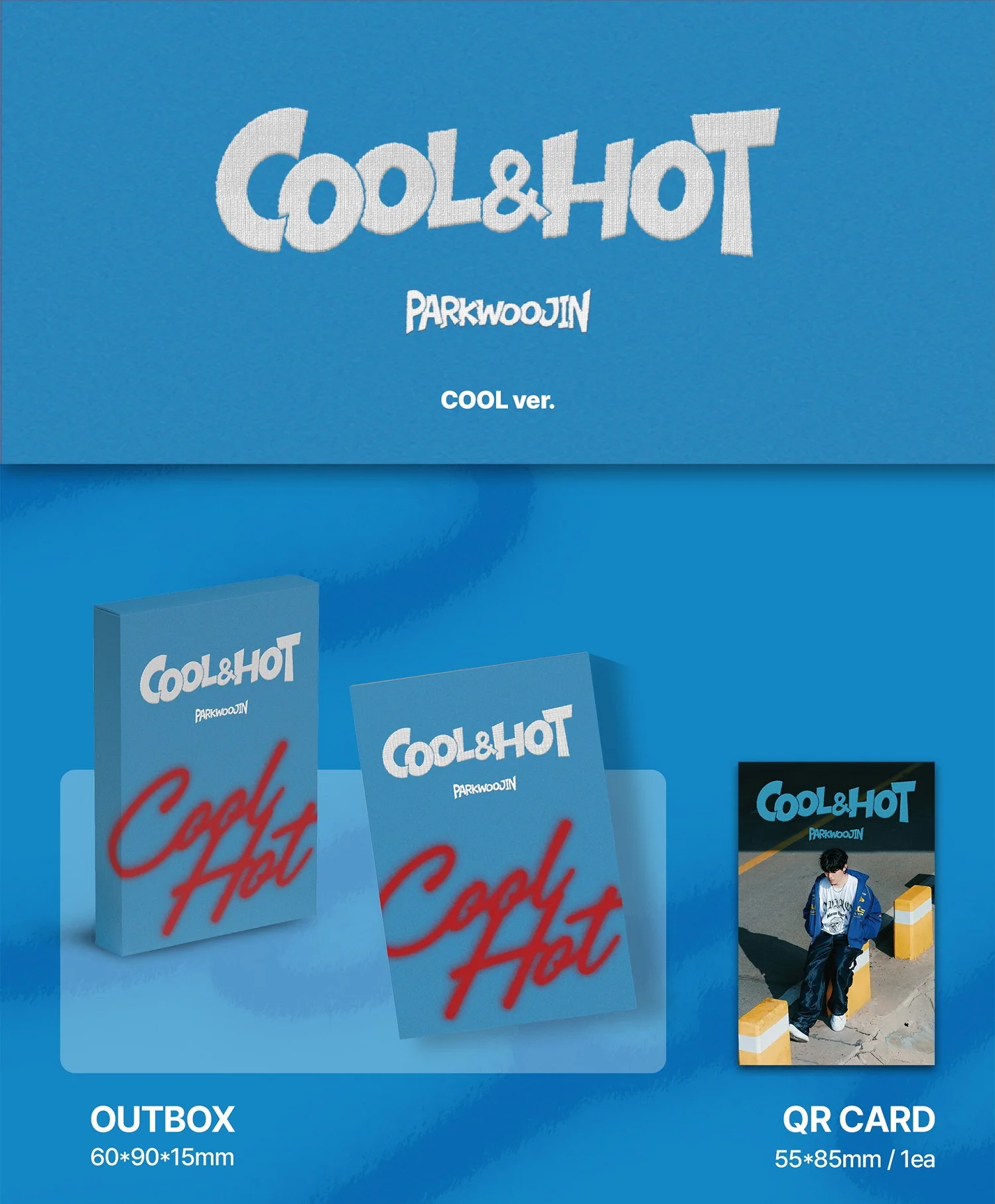 PARK WOO JIN AB6IX - 1st Single Album Cool & Hot (kiwee ALBUM ver.) - Image 2
