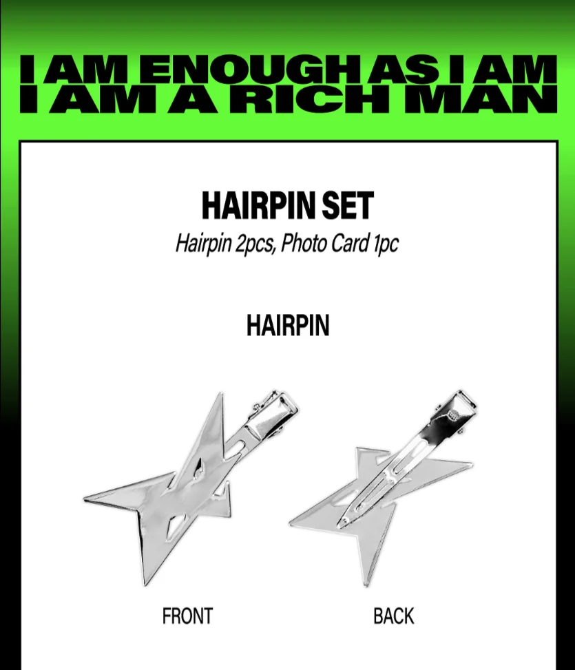 [PRE-ORDER] aespa WEEK Rich Man POP-UP Official MD - HAIRPIN SET - Image 3