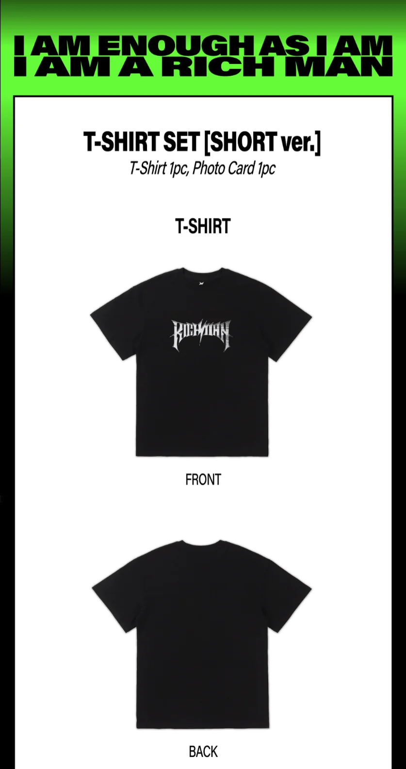 [PRE-ORDER] aespa WEEK Rich Man POP-UP Official MD - T-SHIRT SET SHORT ver. - Image 3