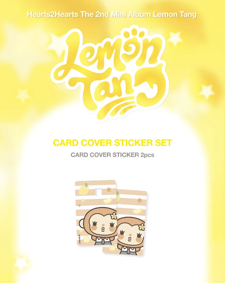 [PRE-ORDER] Hearts2Hearts 2nd Mini Album [LEMON TANG] Official MD - CARD COVER STICKER SET - Image 2